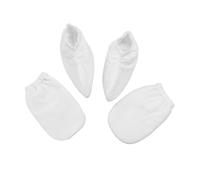ELAYARD 2 pares Guantes Térmicos para Terapia de Parafina para Manos y Pies Manoplas Aislantes para Spa Cubre Pies para Baño de Cera Pack de Blancos