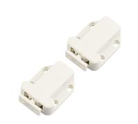 ELAYARD 2 Piezas Autobloqueo para Muebles Cierre Presionable para Puertas y Pestillo Plástico Resistente para Armarios y Vestidores Fácil Instalación Color Blanco