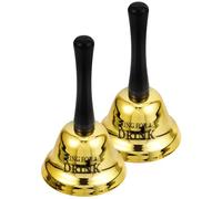 ELAYARD 2 piezas Campana de Mano para Restaurante y Bar Metal Clásico con Texto Ring For Drink para Servicio Fiesta de Soltero y Llamada Mesa