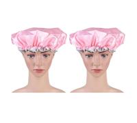 ELAYARD 2 piezas Gorros de Ducha Impermeables EVA de Doble para Adultos de Cabello Reutilizables para Baño Diario Paquete de Unidades Modelo
