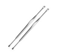 ELAYARD 2 piezas Herramienta para Limpieza de Oídos de Acero Inoxidable Doble Punta Cuchara Espiral Resistente y Portátil para Eliminar Cerumen Eficazmente Casa