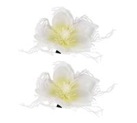 ELAYARD 2 Piezas Horquillas de Flores de Hawaiano para Mujer de Clips Lateral de Diseño Tropical Accesorios de Playa Duraderos y Ligeros Decoración de Cabello para Vacaciones