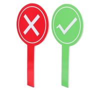 ELAYARD 2 piezas Paletas de Mano Reversibles Rojo y Verde para Votación Aula Tablero Borrable para Respuestas No Accesorio Versátil para Jueces y Actividades Familiares