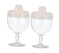 ELAYARD 2 Piezas Sippy Cups Ergonomic Spill Trainer Goblets Plastic Mugs For Milk Juice Water Development