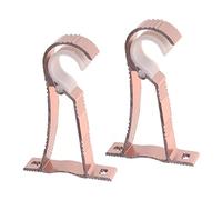 ELAYARD 2 Piezas Soporte para Barra de Cortina Romana de Aluminio Rosa Dorado Paquete de Resistente y Fácil de Instalar para Barras Diseño de Hebilla Plástica para Protección y Fijación