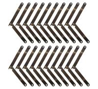 ELAYARD 20 Piezas Bisagras de Soporte Plegables para Tapa Hierro Retro Giratorio Soporte Pesado para Puertas de Armario Cajas de Madera Joyeros Cofres Ajustables y Duraderas