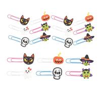 ELAYARD 20 Piezas Clips Halloween Decoración Marcadores de Libros con Temática de y Fantasmas para Fiesta Infantil