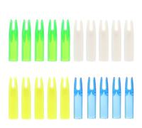 ELAYARD 20 Piezas de Culatín de Flecha para Exteriores 6 MM de Diámetro Interior Colores Transparente y Accesorios de Repuesto para Tiro y Bricolaje