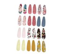 ELAYARD 24 piezas Pinzas de Pelo de Tela con Diseño de Flores Bordadas Horquillas para Niñas y Accesorios para Peinados Duraderos y Elegantes