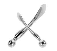 ELAYARD 2piezas Barra de Belleza para Masaje de Ojos Aplicador de Metal de Herramienta para Cuidado Piel para Aplicación de Aceite Esencial y Espátula de Maquillaje