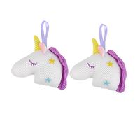ELAYARD 2piezas Esponja De Ducha Exfoliante De Unicornio Esponja De Baño De Malla y Espumosa Para Adultos y Limpieza Profunda y Piel Ahorra Jabón y Cuida Tu Piel