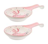 ELAYARD 2piezas Reposacucharas De Cerámica Resistente Para Cocina Soporte Práctico y Decorativo Para Cucharas y Utensilios De Comida