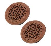 ELAYARD 2piezas Tapa Boca Guitarra Acústica De De Orificio De Sonido De Madera Reduce El Ruido Retroalimentación Para Partes De Guitarra Color Oscuro