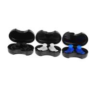 ELAYARD 3 pares Tapones de Silicona Impermeables para Nadar Protección Auditiva Resistente al Agua para Adultos Colores Azul Negro y Uso Cómodo para Piscina y Deportes Acuáticos