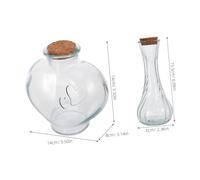 ELAYARD 3 Piezas de ceremonia de arena bottle of glass small bottle of glass mini jars with lids Transparent