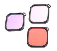 ELAYARD 3 Piezas Filtros de Lente para Cámara de Buceo Carcasa Protectora de Corrección de Color para Fotografía Submarina Agua Dulce y Salada para Buceo y Snorkel de Metros
