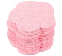 ELAYARD 30 esponjas faciales rosa de fibra de algodón, limpiador facial portátil multi-función para exfoliación y cuidado de la piel