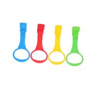 ELAYARD 4 Piezas Anillas para Cuna Ñiño, Anillos de Tracción para Levantarse, Diseño Compacto y Seguro, Material Que No Daña, Herramientas para Aprendizaje de Pie, Adecuado para Juegos