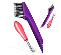 ELAYARD 4 Piezas Herramientas de Limpieza para Cepillos de Pelo Resistente y Fácil de Limpiar para Casa y Salón de Removedor Rápido de Cabello Peines y Cepillos