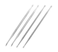 ELAYARD 4 Piezas Metal Dual Head Nail Carving Tools Uv Gel Sculpture Pen For DIY Manicure Painting Drawing And Modeling