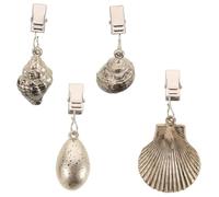 ELAYARD 4 Piezas Pesos para Mantel con Forma de Pintada Clips de Zinc para Fijar Manteles Exteriores para Picnic Comedor y Banquetes Resistente y Fácil de Instalar