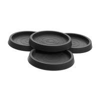 ELAYARD 4 Piezas Protector Antideslizante para Patas de Muebles Redondo de Posavasos para Sofá y Sillas Base Flexible para Evitar Deslizamientos y Ruidos Fácil Instalación Color Negro