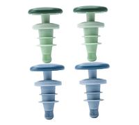 ELAYARD 4 Piezas Tapones de Silicona Cónicos para Botellas de Vino y Cerveza de Reutilizables Sellado Hermético Antipolvo Verde y Azul