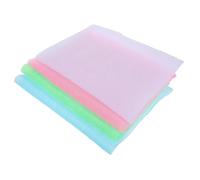 ELAYARD 4 piezas Toallas Exfoliantes de Nylon Paños Suaves para Ducha y Limpieza Corporal Diseño para Espalda Rosa Azul Verde Blanco