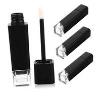 ELAYARD 4 piezas Tubos Brillo Labios Recargables Contenedores Transparentes Resistentes para Bálsamo Labial Viaje y Uso Diario