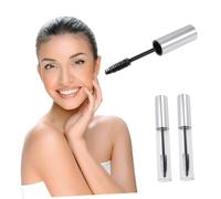 ELAYARD 4 piezas Tubos Vacíos de Pestañas con Varita Embudos y Pipetas para Crema y Aceite de Ricino DIY Envases Transparentes con Tapa Plateada para Almacenamiento Preciso