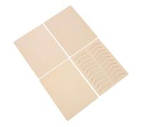 ELAYARD 4hojas Piel Práctica Bordada De Material Sintético Para Tatuar Textura Humana Adecuado Para Formación Microblading y Tatuajes Semipermanentes