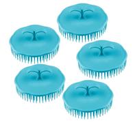 ELAYARD 5 piezas Cepillo de Masaje para Cabello Plástico Duradero Masajeador Redondo para Cabelludo Limpieza Profunda y Exfoliante para Baño y Ducha Casa Color Aleatorio Color Aleatorio