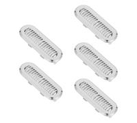 ELAYARD 5 Piezas Filtro de Desbordamiento para Lavabo Baño Tapa Protectora de Orificio Alargado de Acero Inoxidable Anillo Decorativo para Desagüe Cubierta para Fregadero y Lavamanos Fácil