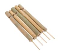 ELAYARD 5 Piezas Silbato de Bambú para Llamar Pájaros Flauta de Canto de Fácil de Usar para Principiantes para Actividades Bosques y Granjas