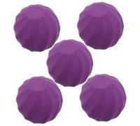 ELAYARD 5 piezas Tubos Reutilizables para Bálsamo Labial con Tapas Contenedores Redondos Portátiles para Brillo Labial Casero Organizador de Maquillaje Color Púrpura