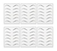 ELAYARD 6 Hojas de Piel Sintética de Goma para Práctica de Microblading Entrenamiento de Maquillaje y Técnicas de Cejas Flexible y Gruesa Adecuado para Principiantes en Tatuajes y