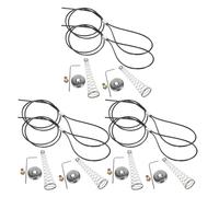 ELAYARD 6 Juegos de Pestillos de Resorte para Puertas de Cerca, Cerraduras de Gancho de Acero Inoxidable, Tiradores con Cable para Jardín y Patio Exterior, Accesorios para Cercas