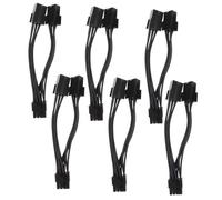 ELAYARD 6 Piezas Cable Adaptador para Tarjeta Gráfica Dual Extensión Y Splitter Pcie para Minería y Alimentación de Tarjetas de Vídeo Ordenador