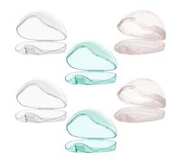ELAYARD 6 Piezas Caja Porta Chupetes Transparente Organizador Portátil y Compacto para Viaje y Cochecito Estuche Triangular Antipolvo para Chupetes Segura y Fácil de Transportar