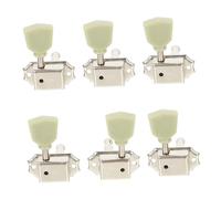 ELAYARD 6 Piezas Clavijas de Afinación para Guitarra Folk de Acero de Reemplazo para Perillas de Cabeza de Guitarra Profesional