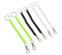 ELAYARD 6 piezas Llavero Retráctil con Resorte Pulsera Antipérdida Unisex Cuerda Elástica para Llaves y Teléfono Accesorio y Flexible