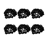 ELAYARD 6 Piezas Redecillas Negras para Moño de Ballet Malla Elástica Invisible para Danza y Peinados Profesionales Accesorios Duraderos para Bailarina y Enfermería