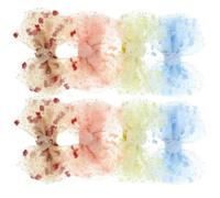 ELAYARD 8 Clips Cabello Lazo de Tul Semi-Transparente Colores Rojo Amarillo Rosa y Azul 8 Piezas para Niñas de 4 a 8 Años Accesorios Delicados para Peinados Diarios