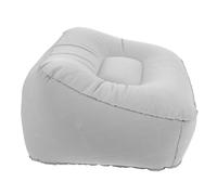 ELAYARD Almohada Inflable para Reposapiés de PVC con Tejido de Cojín Cómodo para Masaje de Pies Reposapiés Portátil para Viajes al Aire Gris