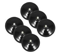 ELAYARD Almohadillas Antideslizantes de PVC Transparentes Ventosa y Tuerca Negra 5,5 Cm, 6 Unidades, Soporte de Tornillo para Patas de Mesa, Niveladores para Muebles, Protección