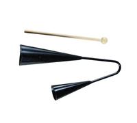 ELAYARD Altavoz De Doble Bocina Negro Campana Agogo De Metal Instrumento De Percusión De Samba Educación Musical