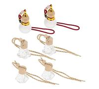 ELAYARD Ambientadores Para Coche 6 Piezas Botellas Vacías Colgantes De Vidrio Decoración Automotriz Uso Aromaterapia Obsequio Para Conductores y Pasajeros