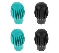 ELAYARD Amortiguadores de Silicona para Baquetas 4 Piezas Puntas Silenciosas Negras y Verde Océano Cubiertas Protectoras para Práctica de Batería Casa y Estudio Reducción de Ruido y