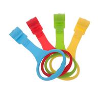 ELAYARD Anillos Colgantes para Bebés 4 Piezas, Anillas para Cunas y Parques, Plástico Duradero, Colores Aleatorios, Ayuda Portátiles para Aprendizaje Color Aleatorio Estilo Aleatorio