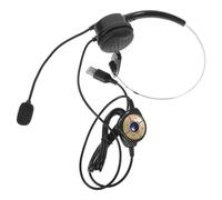 ELAYARD Auriculares con Micrófono USB para Centro de Llamadas Diseño Ligero Oído Color Negro Compatibles con PC y Teléfono Ideales para Conferencias y Atención Telefónica
